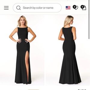 Azazie - High neck black dress